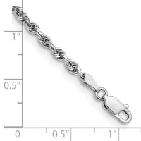 14k White Gold 3.0mm D/C Quadruple Rope Chain-WQT023-8