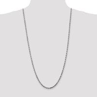 14k White Gold 4mm D/C Quadruple Rope Chain-WQT030-30