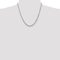 14k White Gold 4.5mm D/C Quadruple Rope Chain-WQT035-20