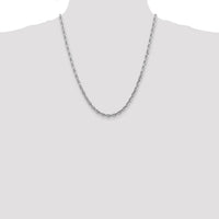 14k White Gold 4.5mm D/C Quadruple Rope Chain-WQT035-22
