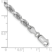 14k White Gold 4.5mm D/C Quadruple Rope Chain-WQT035-7