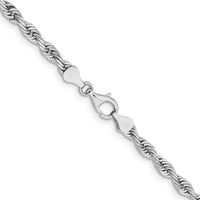 14k White Gold 5.0mm D/C Quadruple Rope Chain-WQT040-24