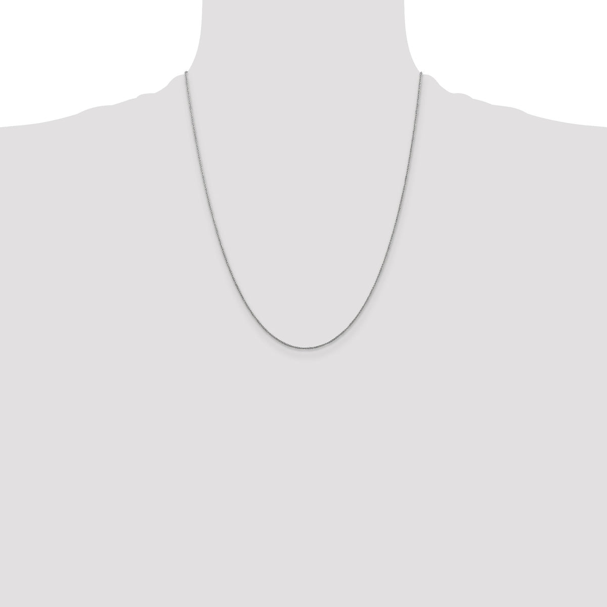 14K White Gold .70mm Ropa Chain-WRPA015-22
