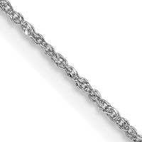 14K White Gold .70mm Ropa Chain-WRPA015-18