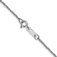 14K White Gold 1.1mm Ropa Chain-WRPA020-22
