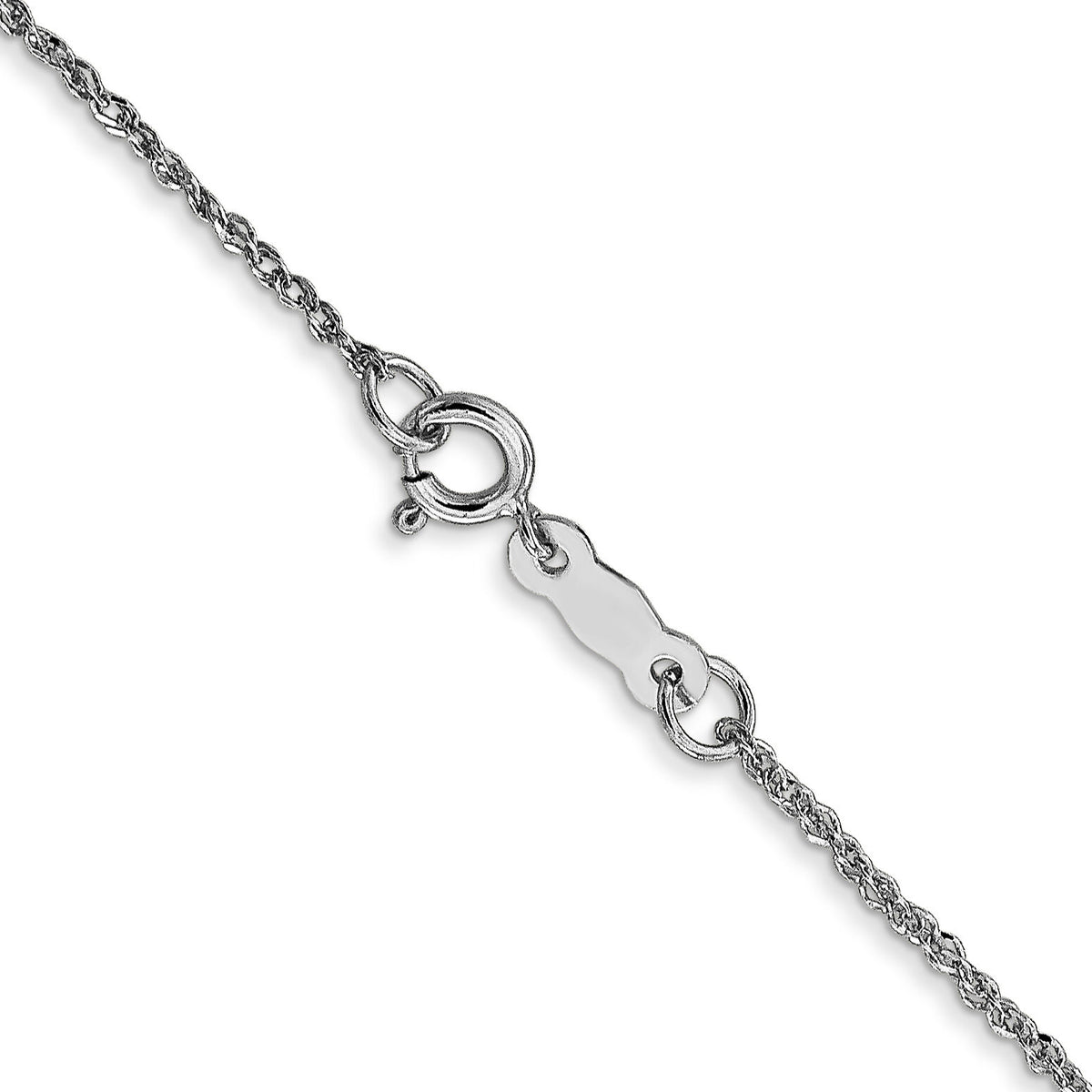 14K White Gold 1.1mm Ropa Chain-WRPA020-24