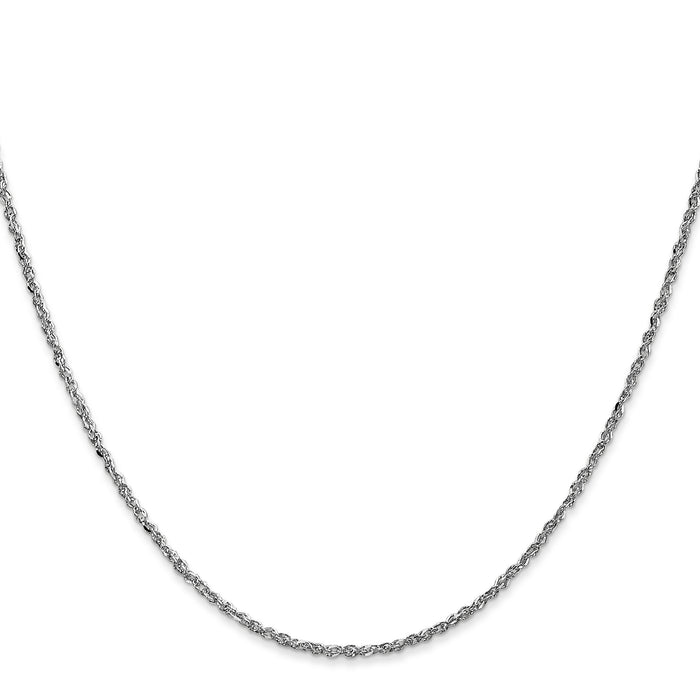 14K White Gold D/C 1.7mm Ropa Chain-WRPA028-20
