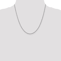 14K White Gold D/C 1.7mm Ropa Chain-WRPA028-20