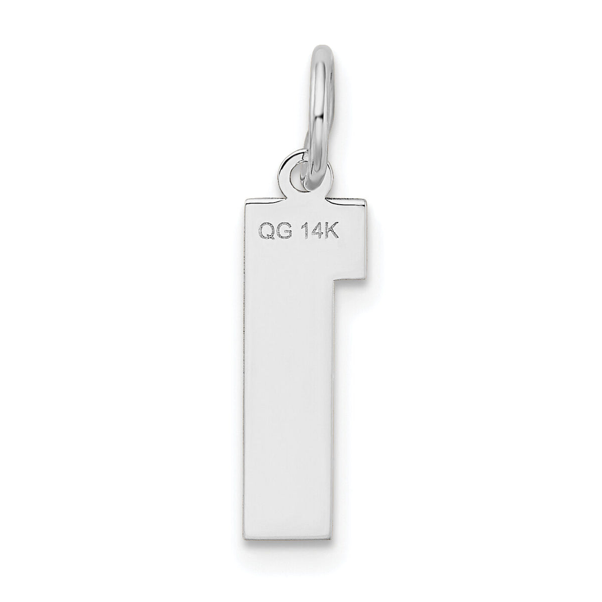 14kw Medium Satin Number 1 Charm-WSM01