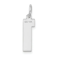 14kw Medium Satin Number 1 Charm-WSM01