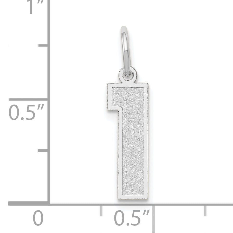 14kw Medium Satin Number 1 Charm-WSM01