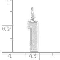 14kw Medium Satin Number 1 Charm-WSM01