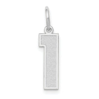 14kw Medium Satin Number 1 Charm-WSM01