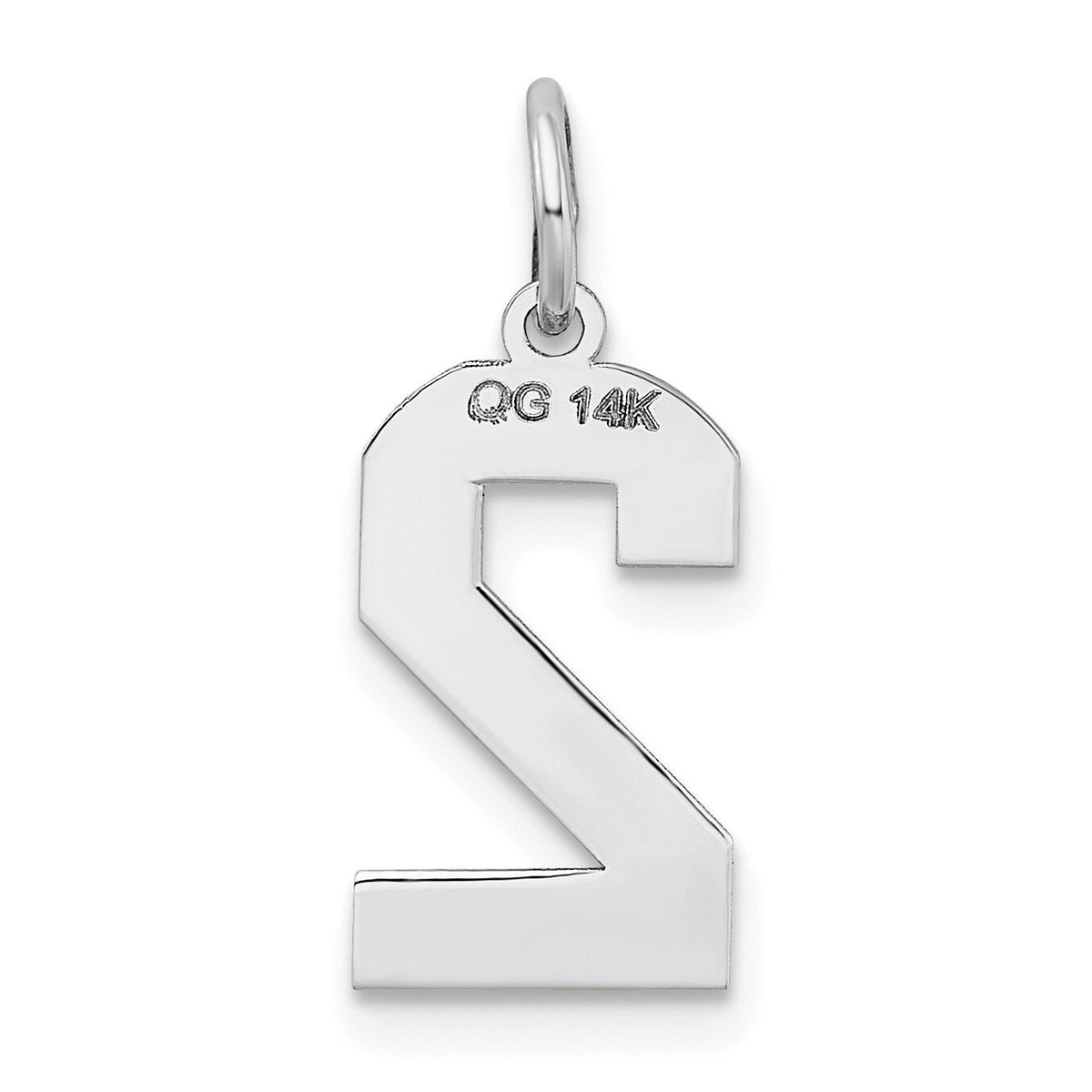 14kw Medium Satin Number 2 Charm-WSM02