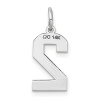 14kw Medium Satin Number 2 Charm-WSM02