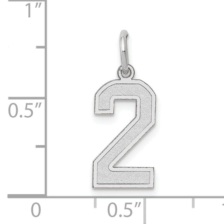 14kw Medium Satin Number 2 Charm-WSM02
