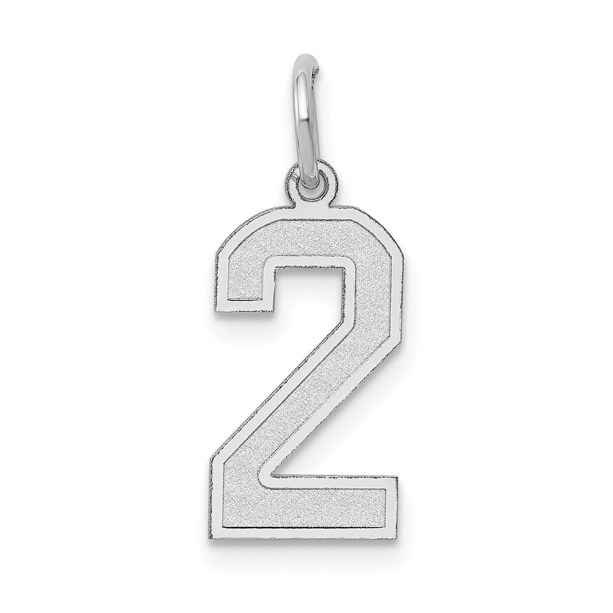 14kw Medium Satin Number 2 Charm-WSM02