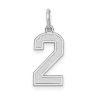 14kw Medium Satin Number 2 Charm-WSM02