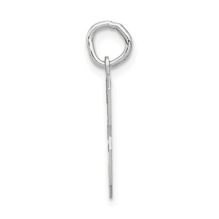 14kw Medium Satin Number 3 Charm-WSM03