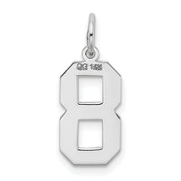 14kw Medium Satin Number 8 Charm-WSM08
