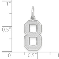 14kw Medium Satin Number 8 Charm-WSM08