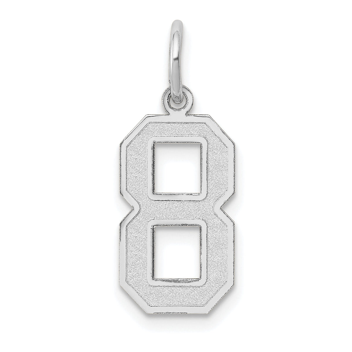 14kw Medium Satin Number 8 Charm-WSM08