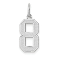 14kw Medium Satin Number 8 Charm-WSM08