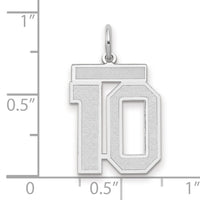 14kw Medium Satin Number 10 Charm-WSM10