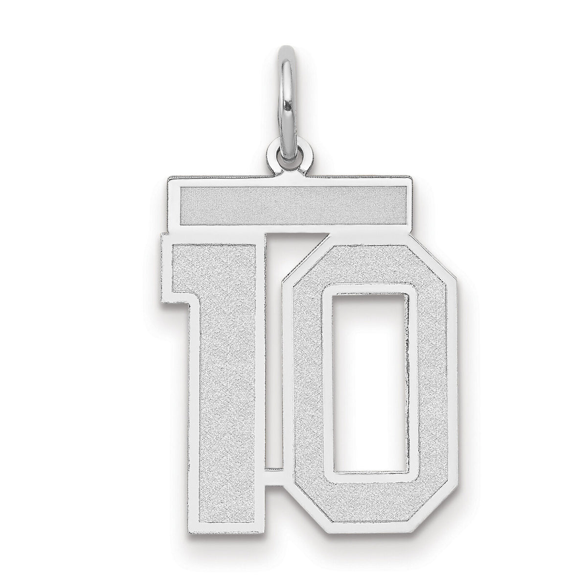 14kw Medium Satin Number 10 Charm-WSM10