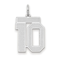 14kw Medium Satin Number 10 Charm-WSM10