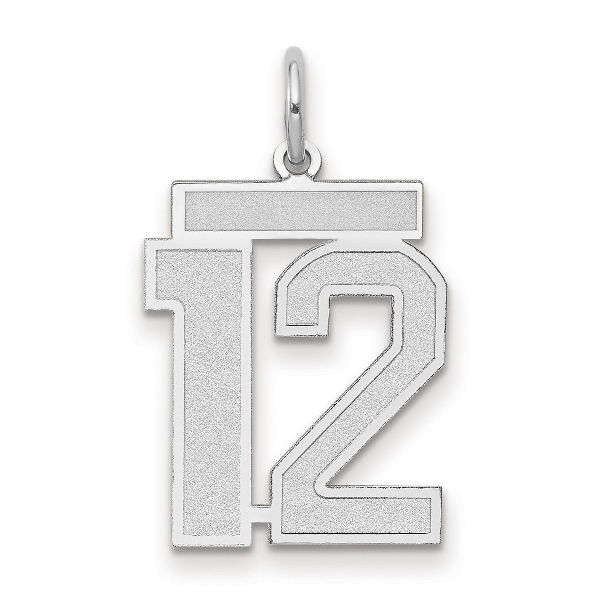 14kw Medium Satin Number 12 Charm-WSM12
