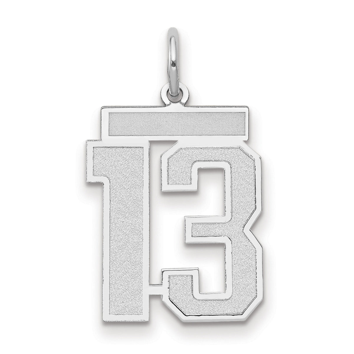 14kw Medium Satin Number 13 Charm-WSM13