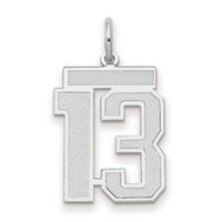 14kw Medium Satin Number 13 Charm-WSM13