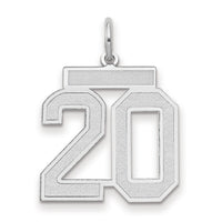 14kw Medium Satin Number 20 Charm-WSM20
