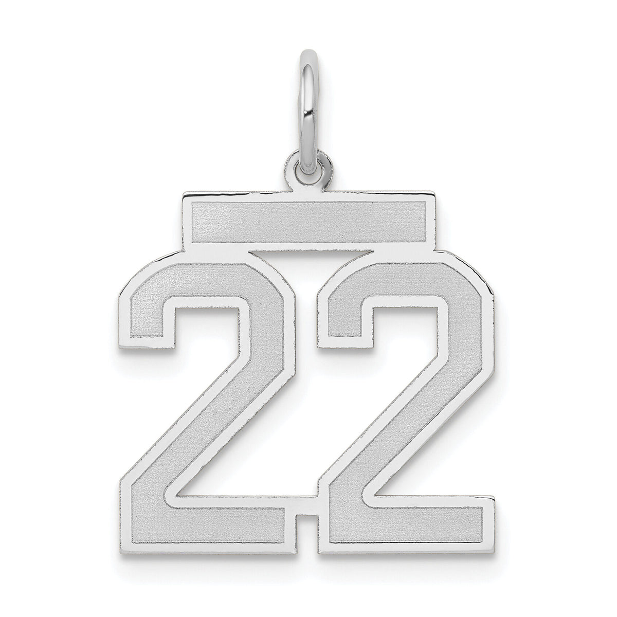 14kw Medium Satin Number 22 Charm-WSM22