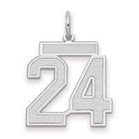 14kw Medium Satin Number 24 Charm-WSM24