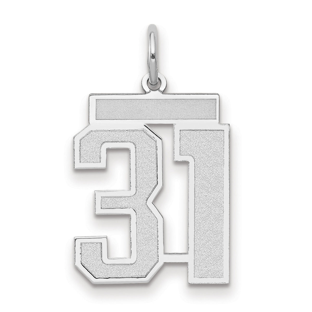 14kw Medium Satin Number 31 Charm-WSM31