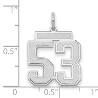 14kw Medium Satin Number 53 Charm-WSM53
