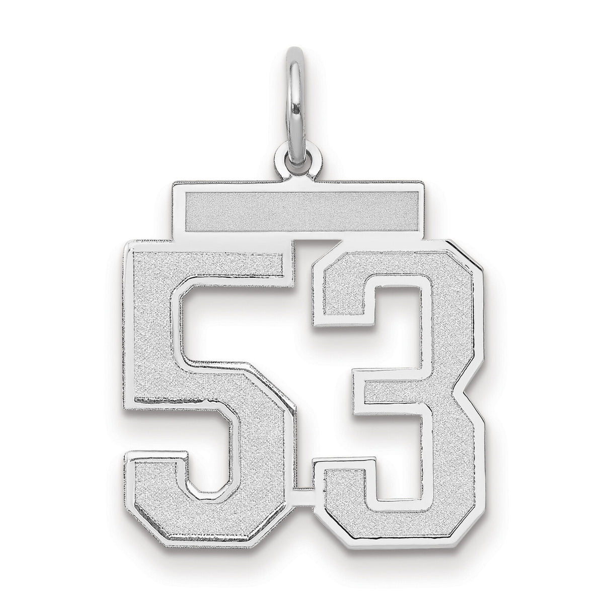 14kw Medium Satin Number 53 Charm-WSM53