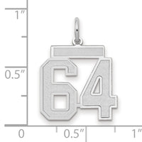 14kw Medium Satin Number 64 Charm-WSM64
