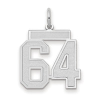 14kw Medium Satin Number 64 Charm-WSM64
