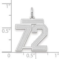 14kw Medium Satin Number 72 Charm-WSM72