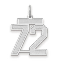 14kw Medium Satin Number 72 Charm-WSM72
