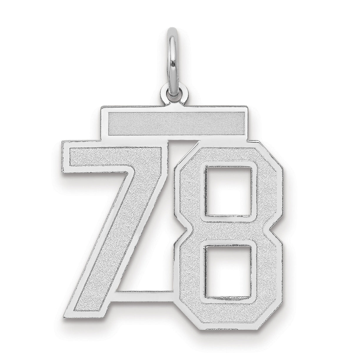 14kw Medium Satin Number 78 Charm-WSM78