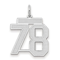 14kw Medium Satin Number 78 Charm-WSM78