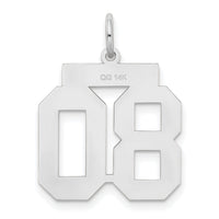 14kw Medium Satin Number 80 Charm-WSM80