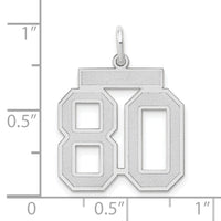 14kw Medium Satin Number 80 Charm-WSM80