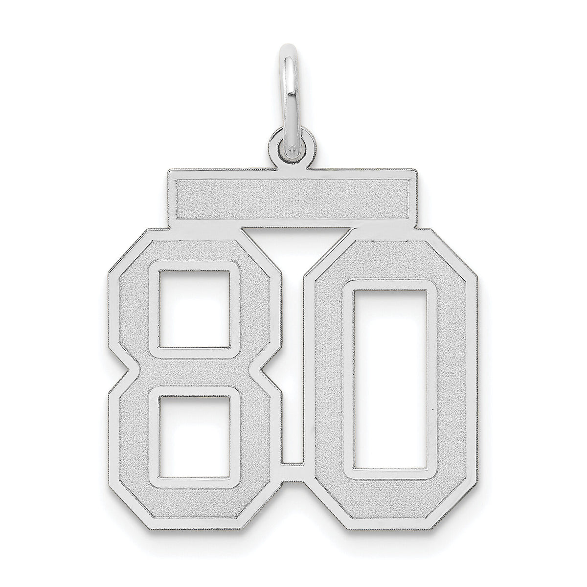 14kw Medium Satin Number 80 Charm-WSM80