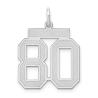 14kw Medium Satin Number 80 Charm-WSM80