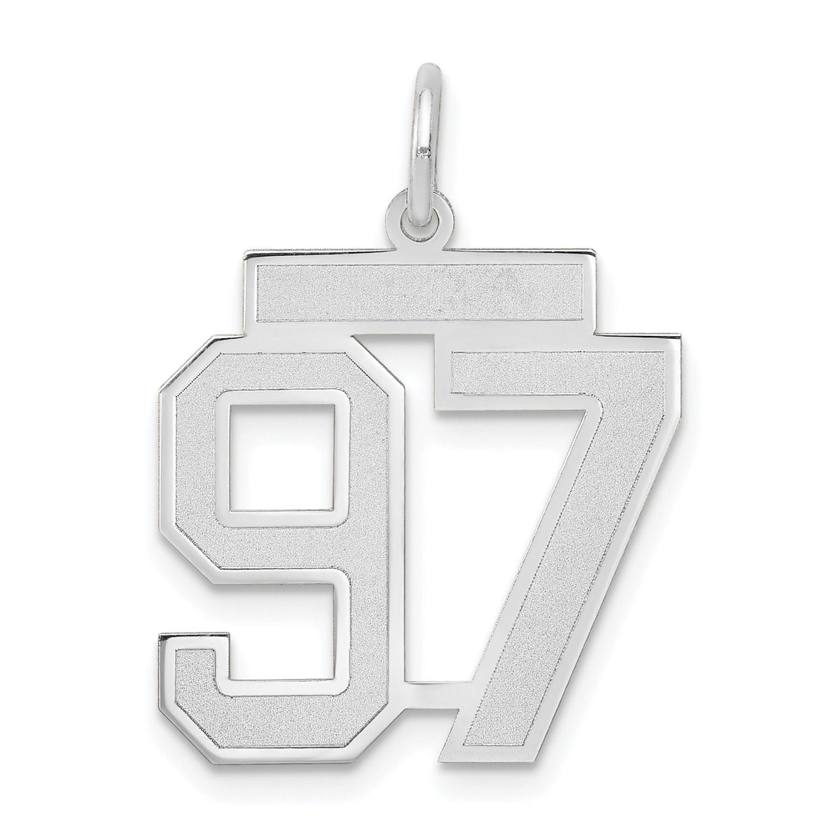 14kw Medium Satin Number 97 Charm-WSM97
